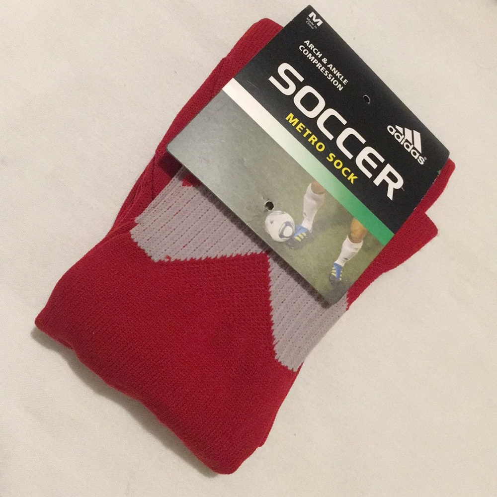 Soccer Fitted Socks compression style red